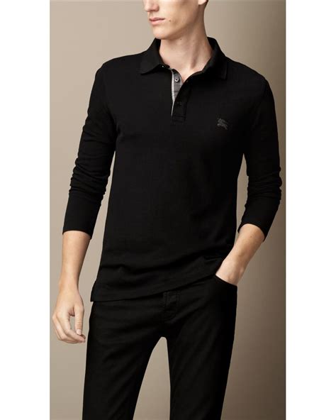 burberry lonng sleeve pol|burberry long sleeve polo shirts.